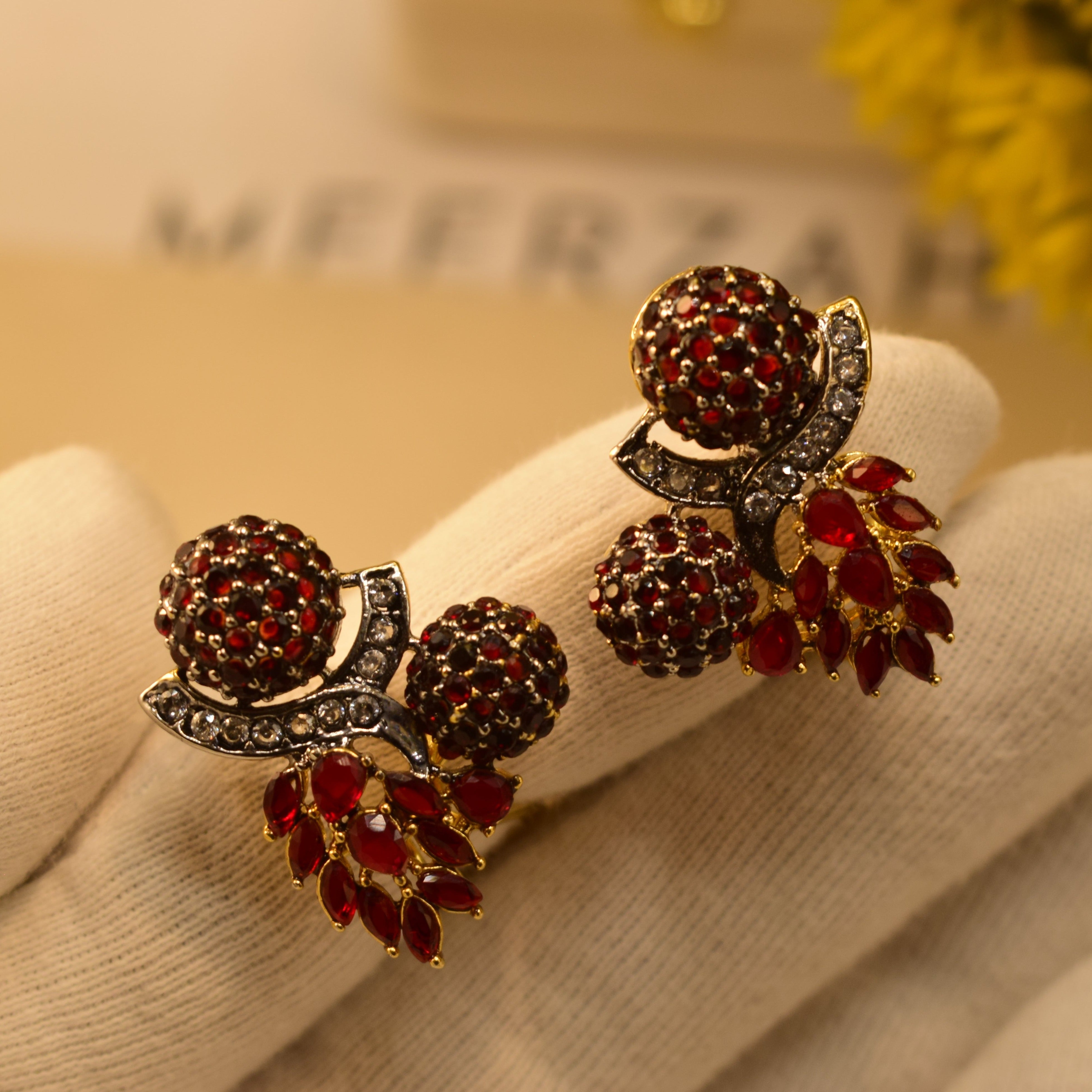 Stylish Real Stones Earrings For Girls/women