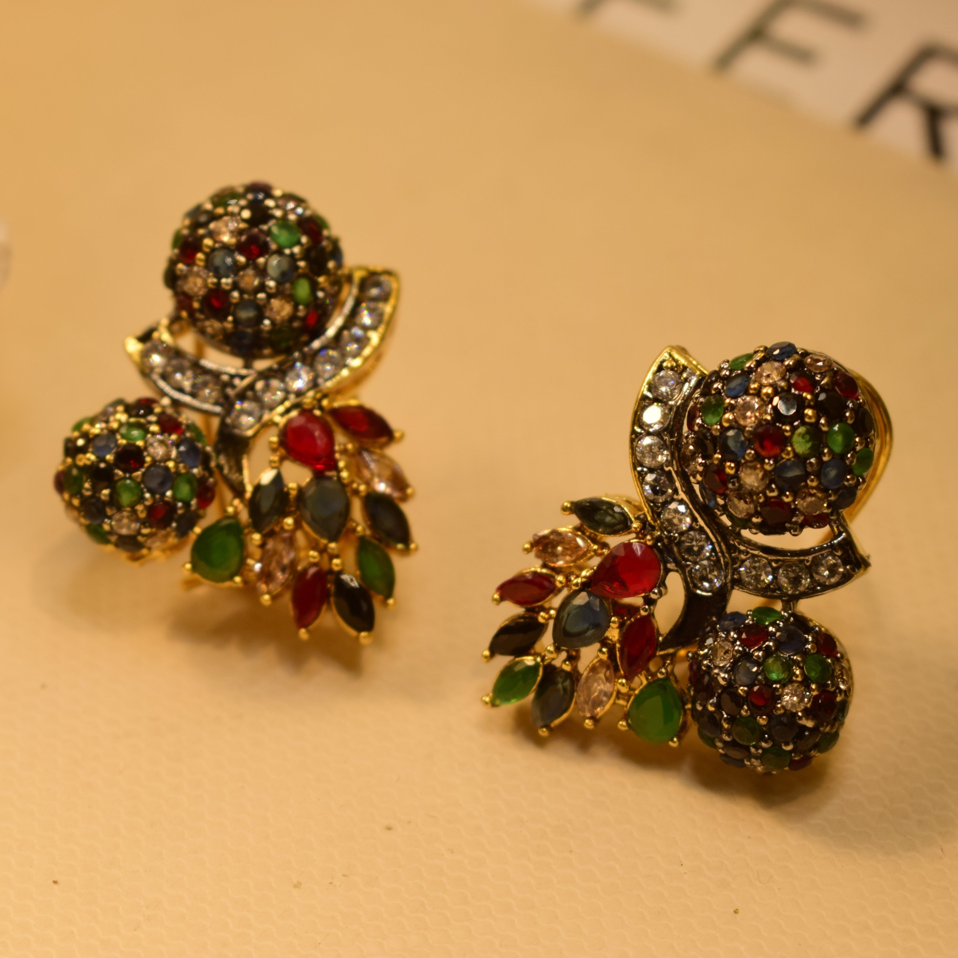 Stylish Real Stones Earrings For Girls/women