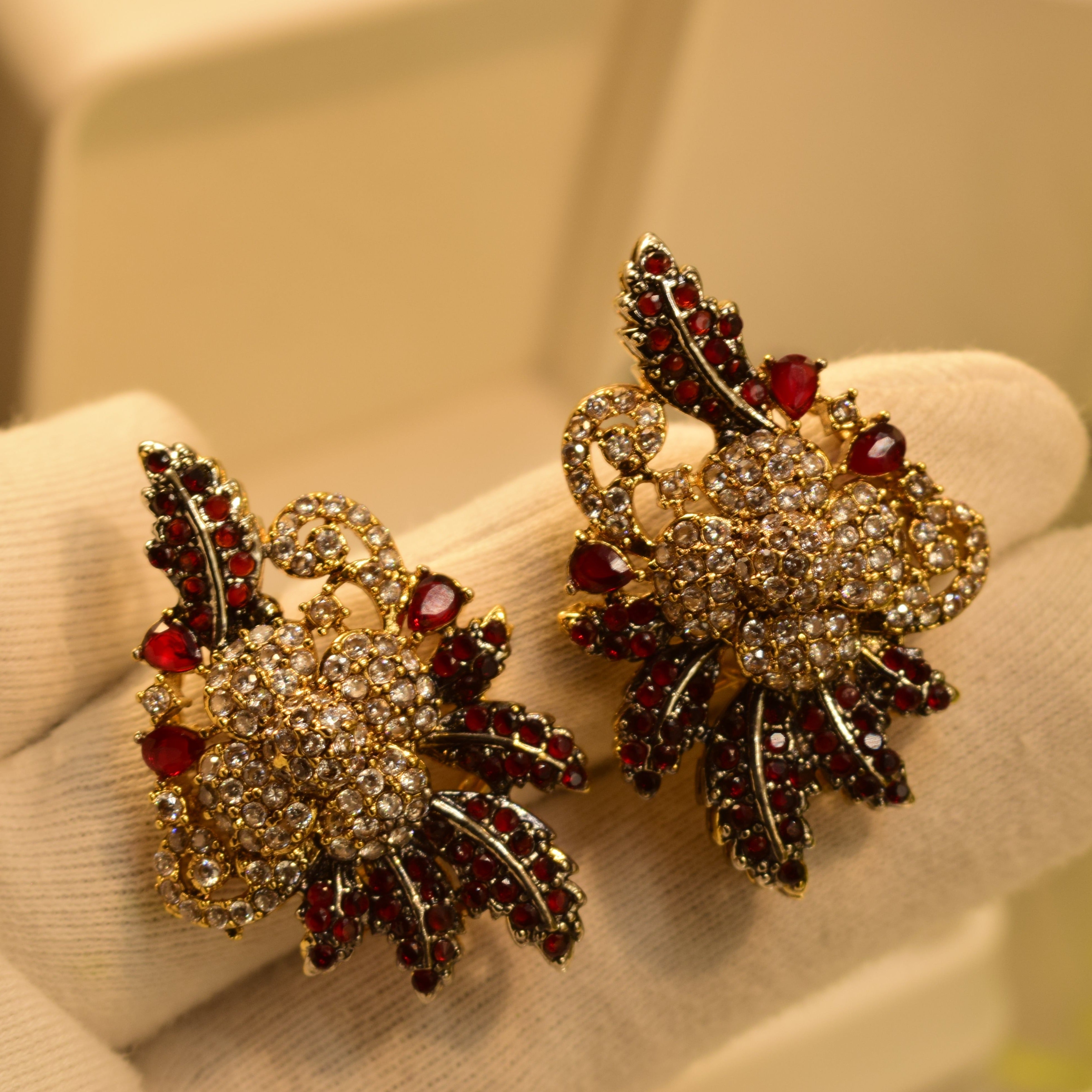 Stylish Real Stones Design Earrings For Girls/women