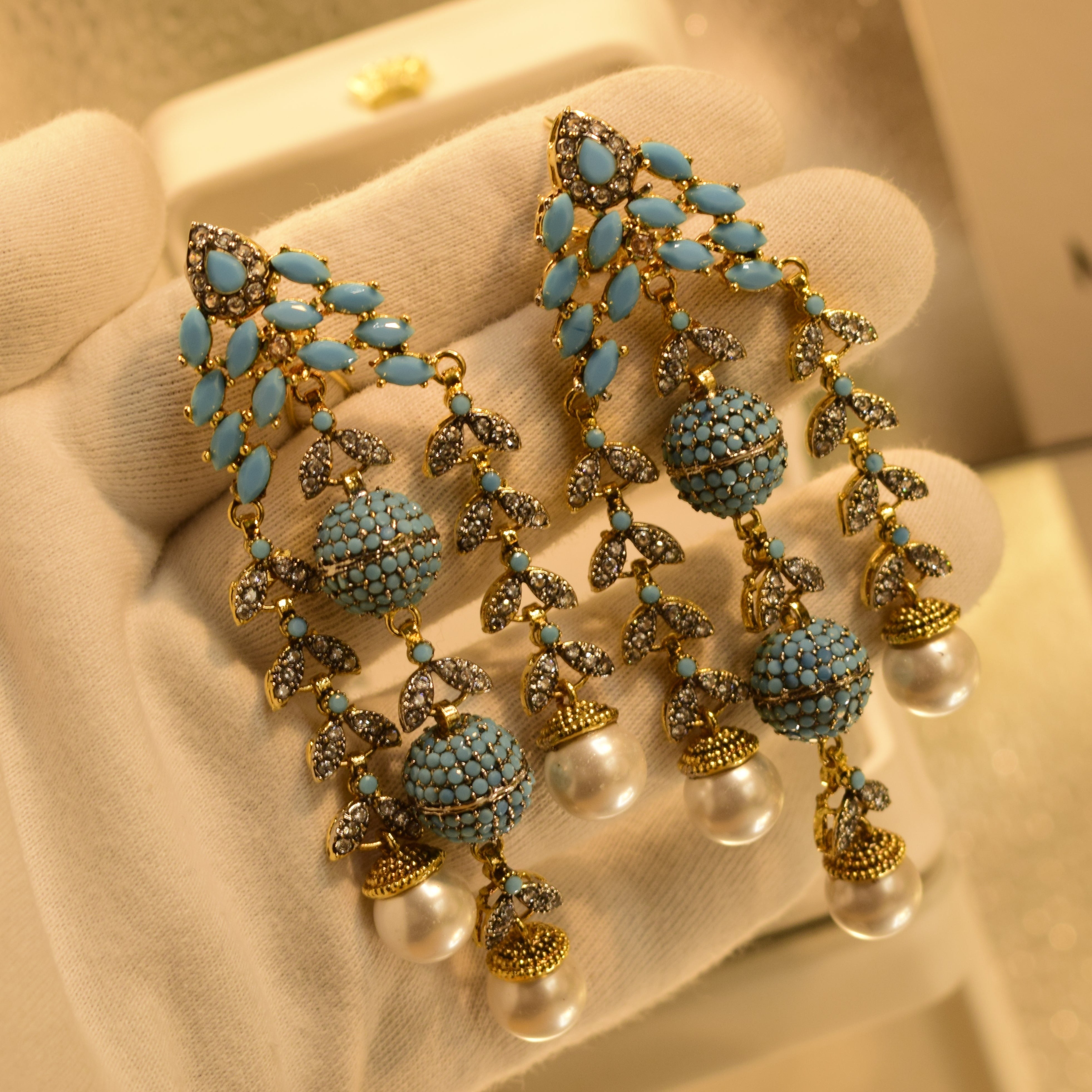 Stylish Real Stone Earrings For Girls/women