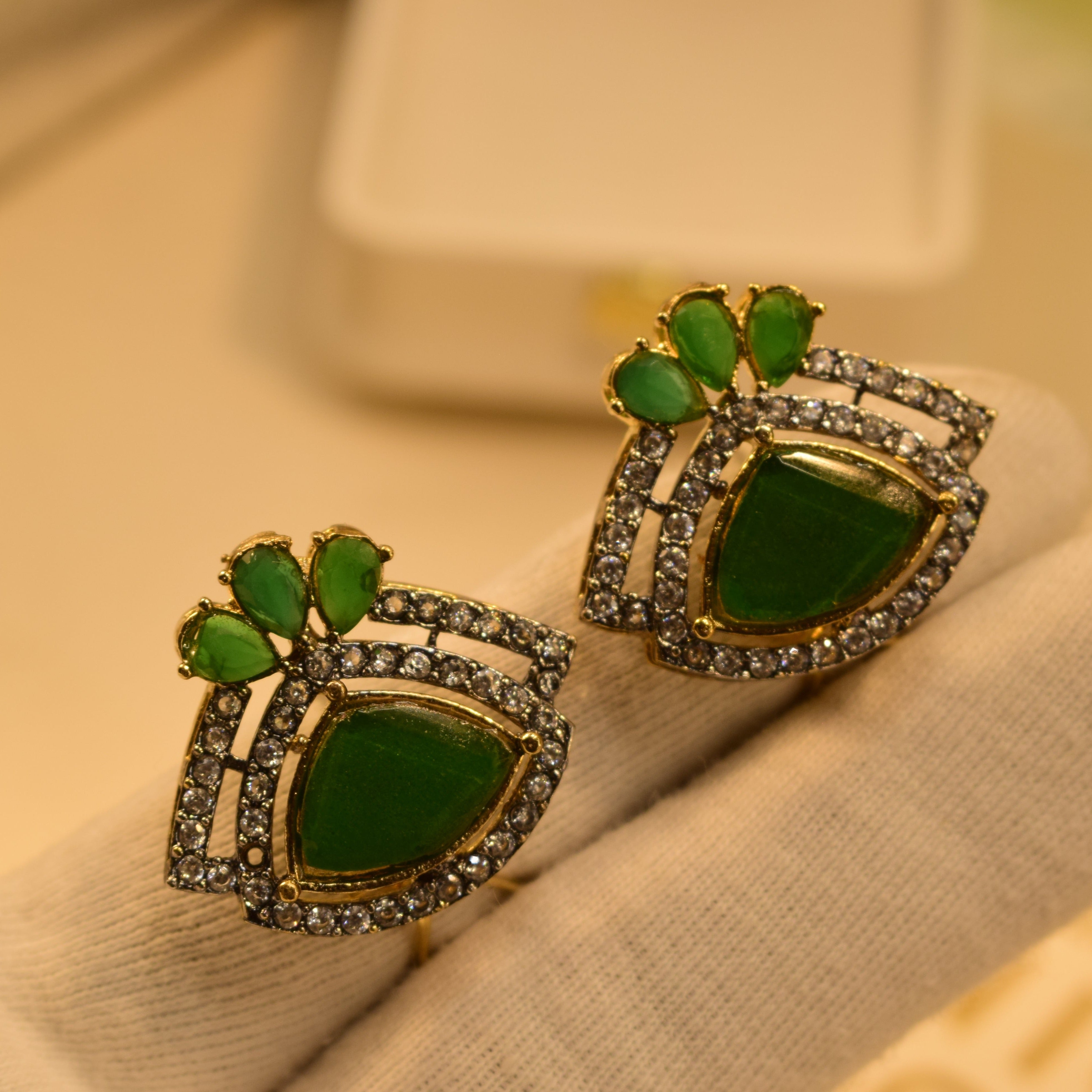 Stylish Real Stone Design Earrings For Girls/women