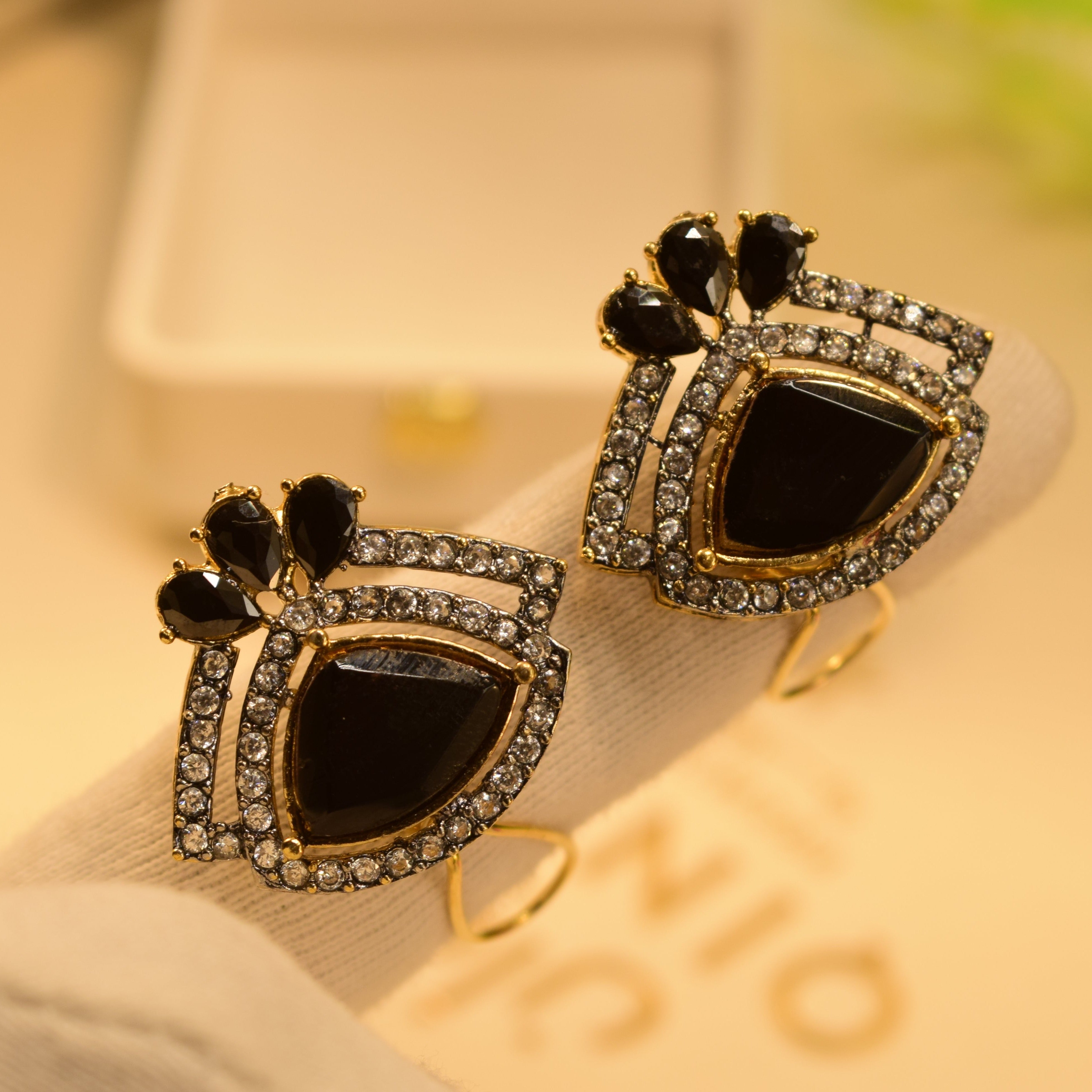 Stylish Real Stone Design Earrings For Girls/women