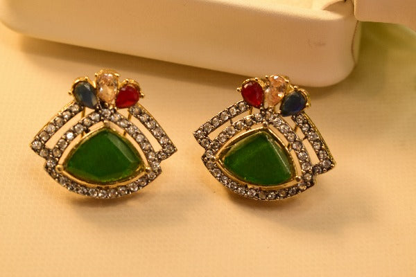 Stylish Real Stone Design Earrings For Girls/women