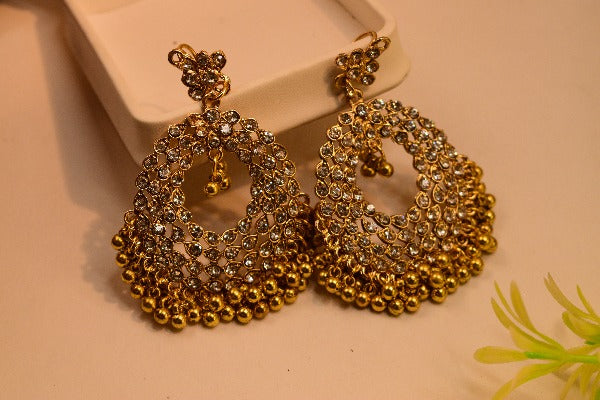 Stylish Design Gold Plated Earrings For Girls/Women