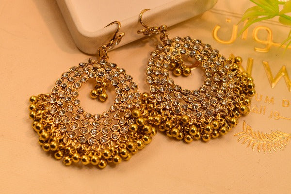 Stylish Design Gold Plated Earrings For Girls/Women