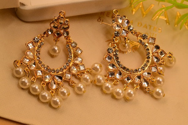 Fancy Design Earrings With Pearls For Girls/Women