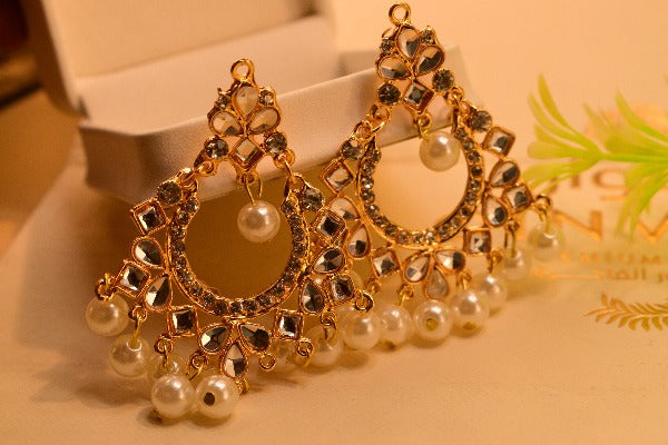 Fancy Design Earrings With Pearls For Girls/Women