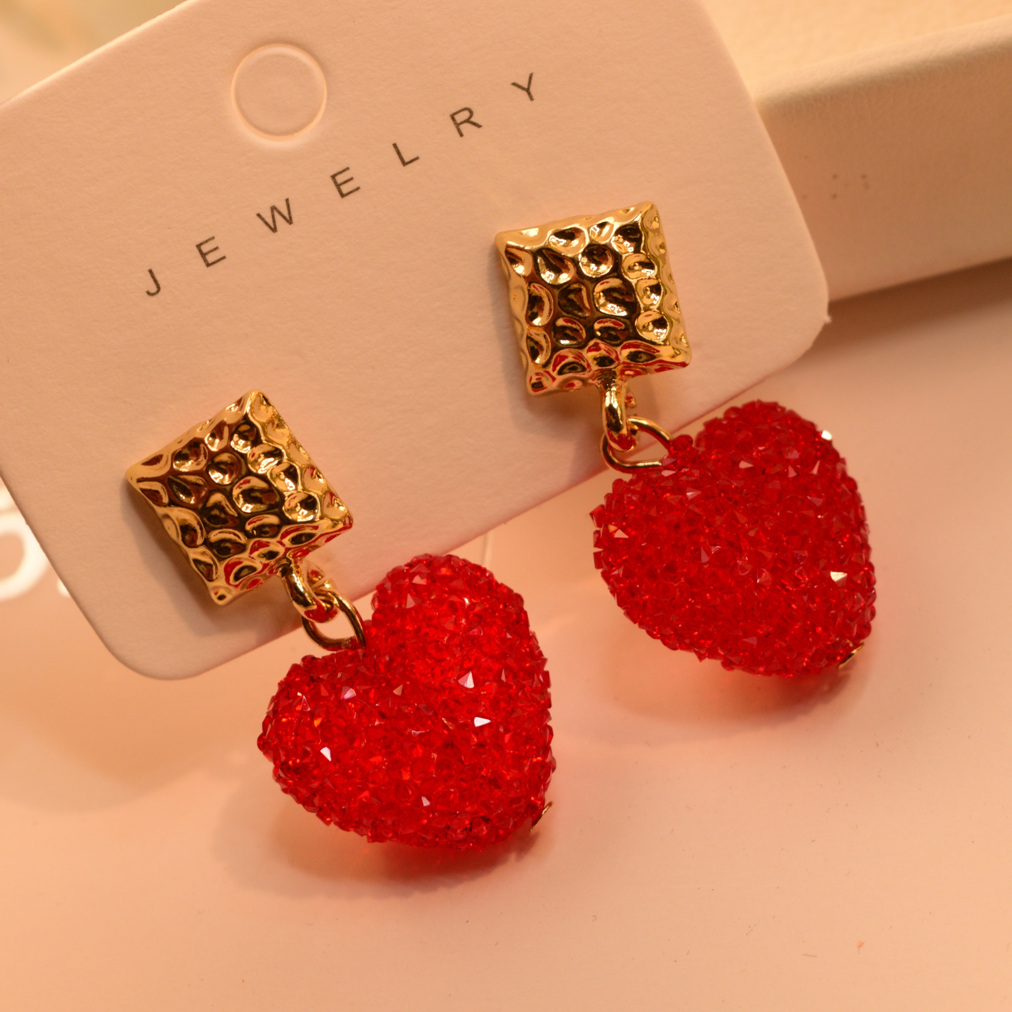 Stylish Heart Design Gold Plated Earrings For Girls/Women