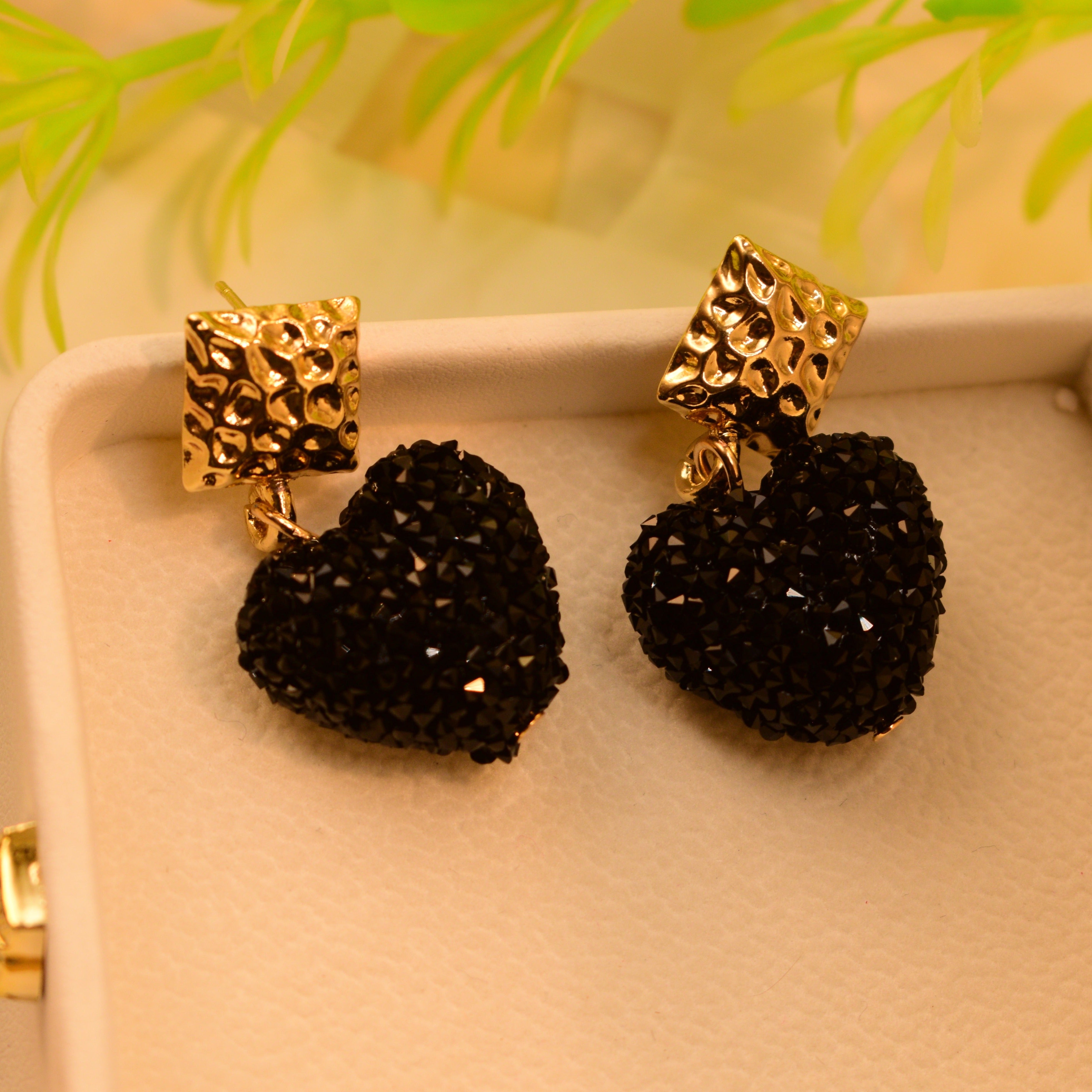 Stylish Heart Design Gold Plated Earrings For Girls/Women