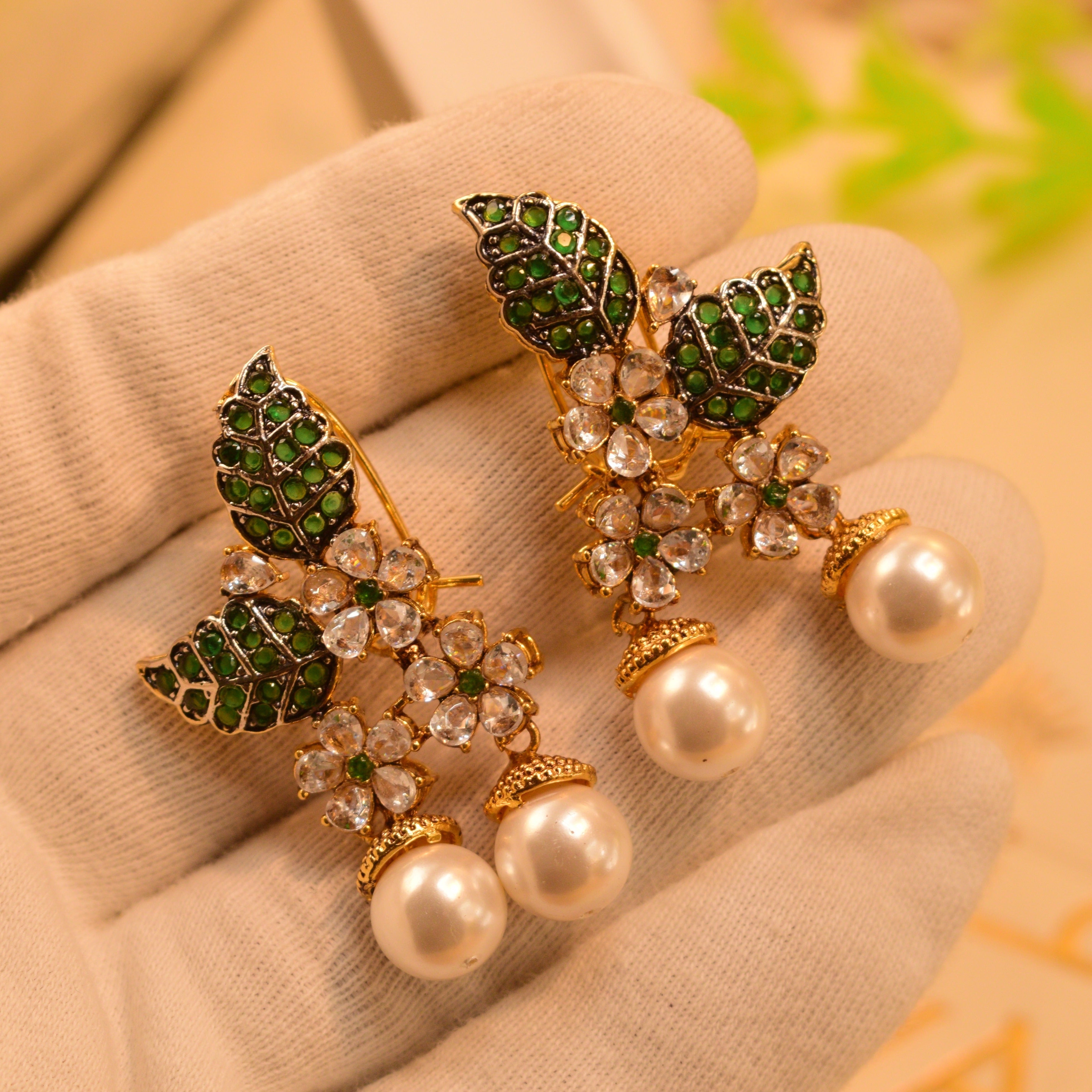 Stylish Design Real Stones Earrings For Girls/women