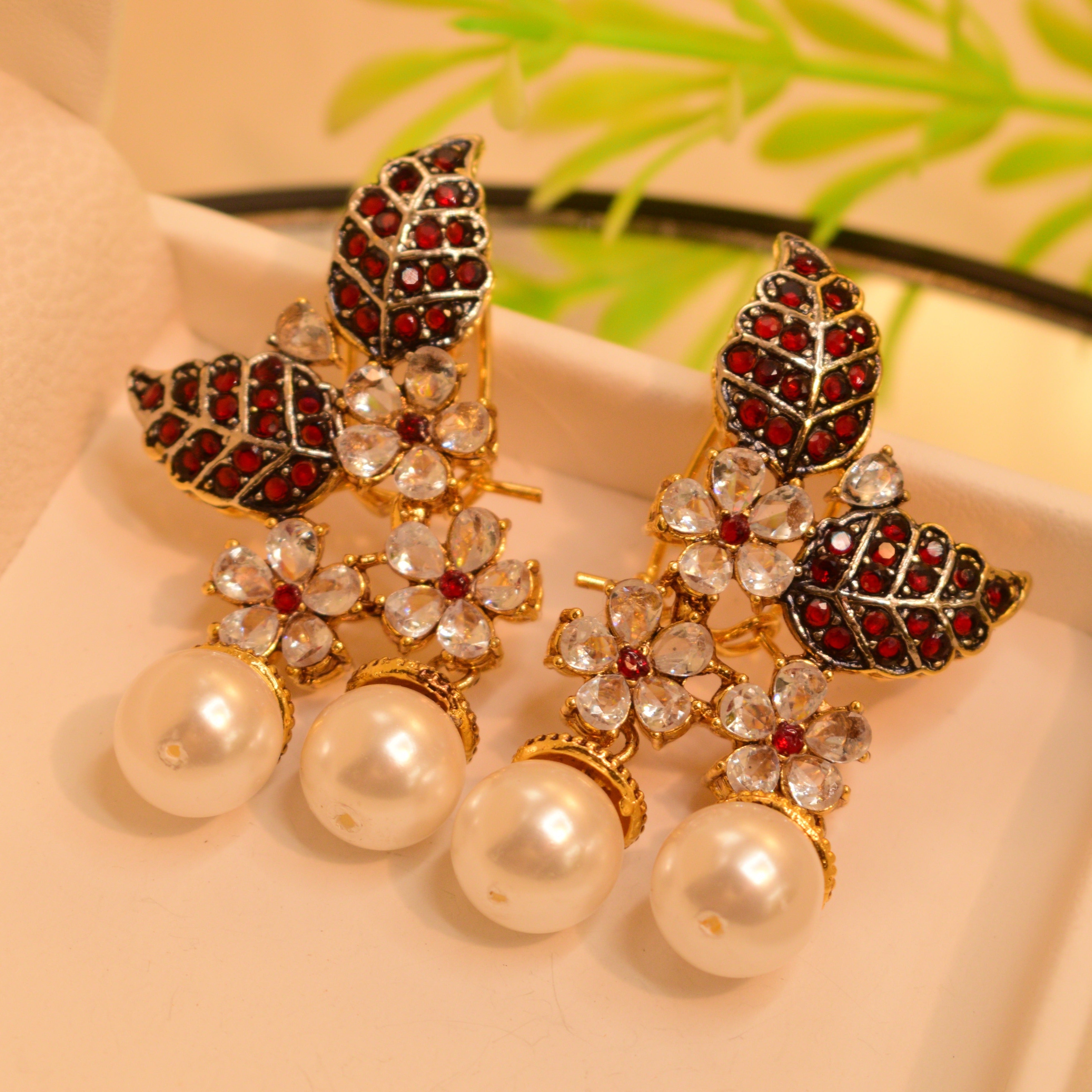 Stylish Design Real Stones Earrings For Girls/women