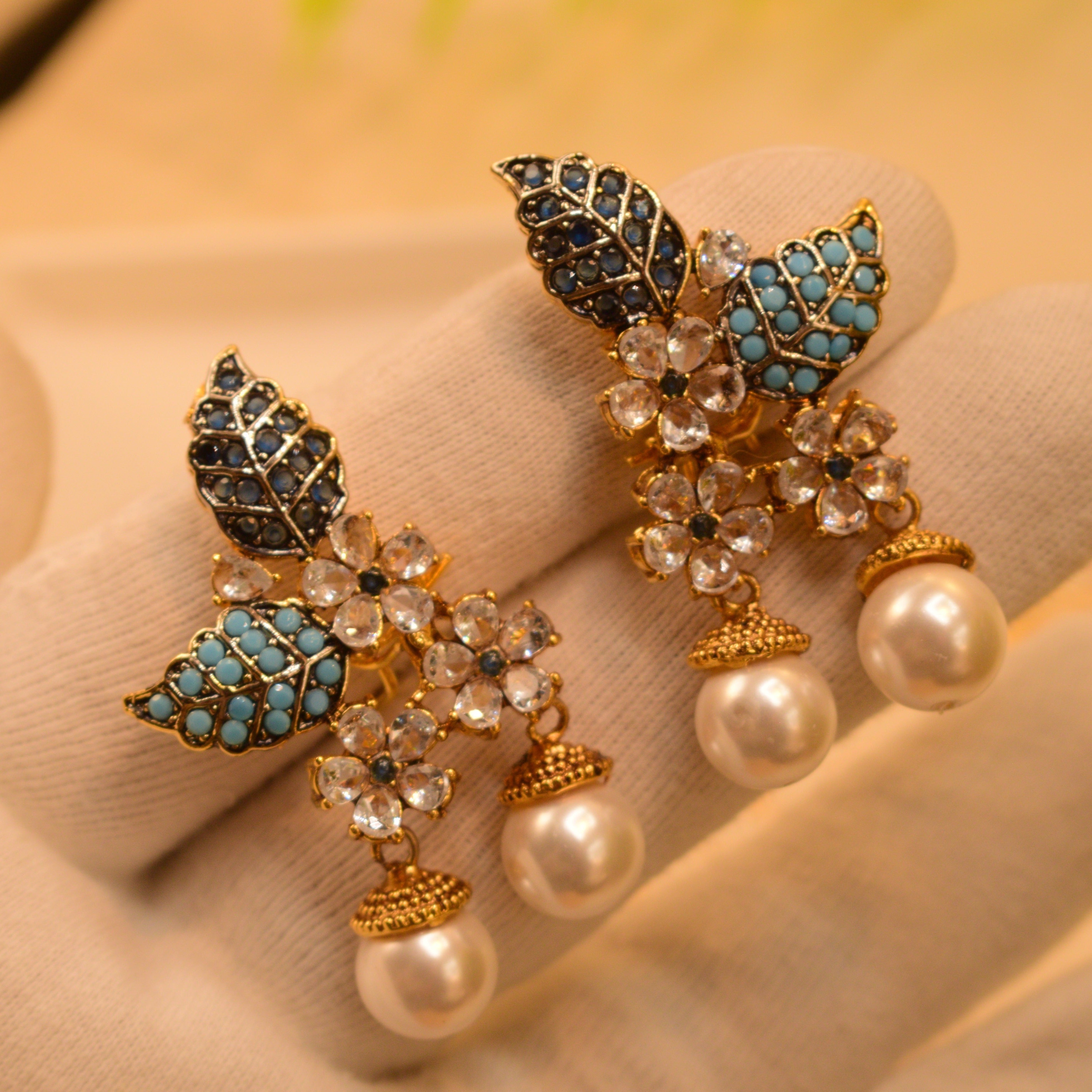 Stylish Design Real Stones Earrings For Girls/women