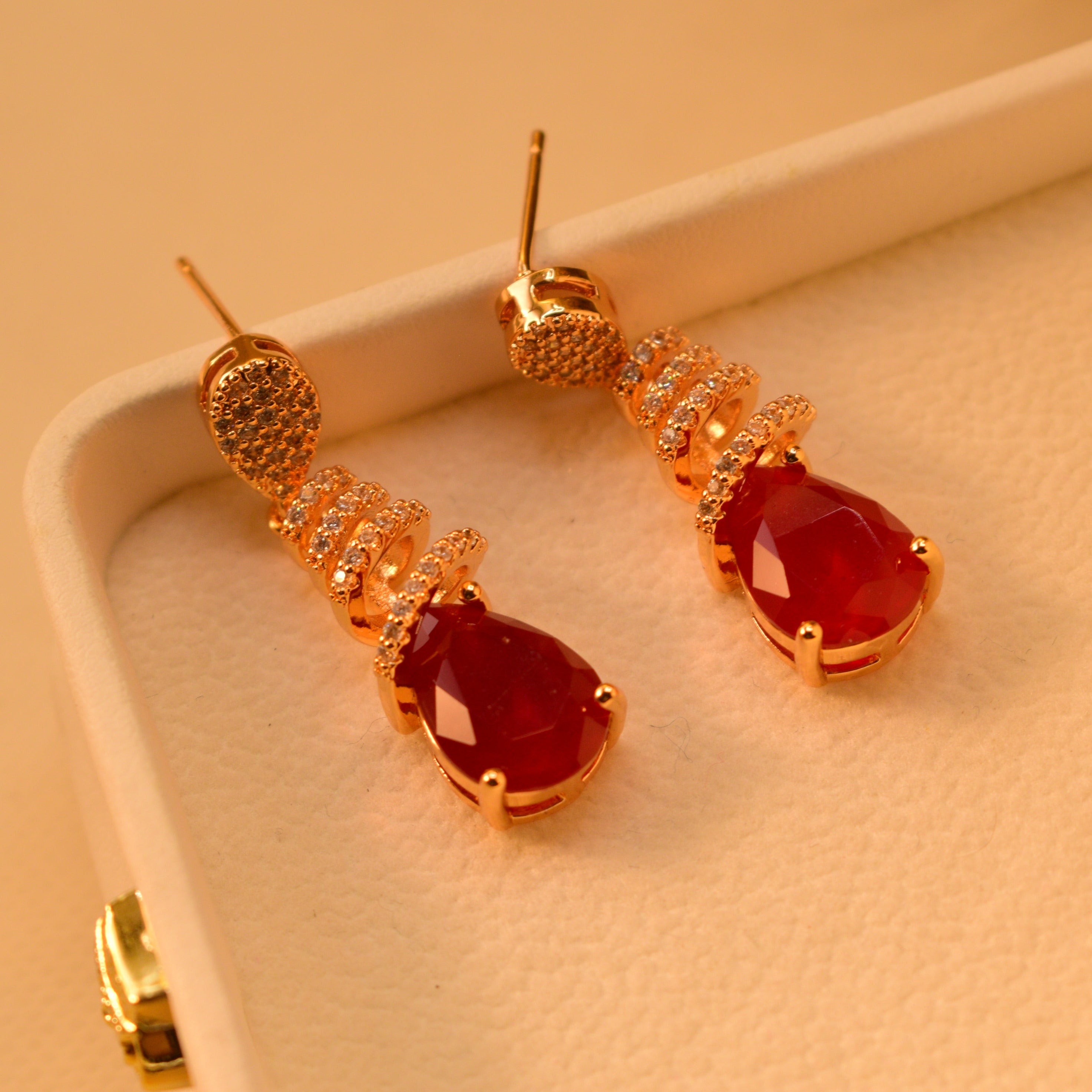 Glorious Korean Gemstone Earrings For Girls/Women