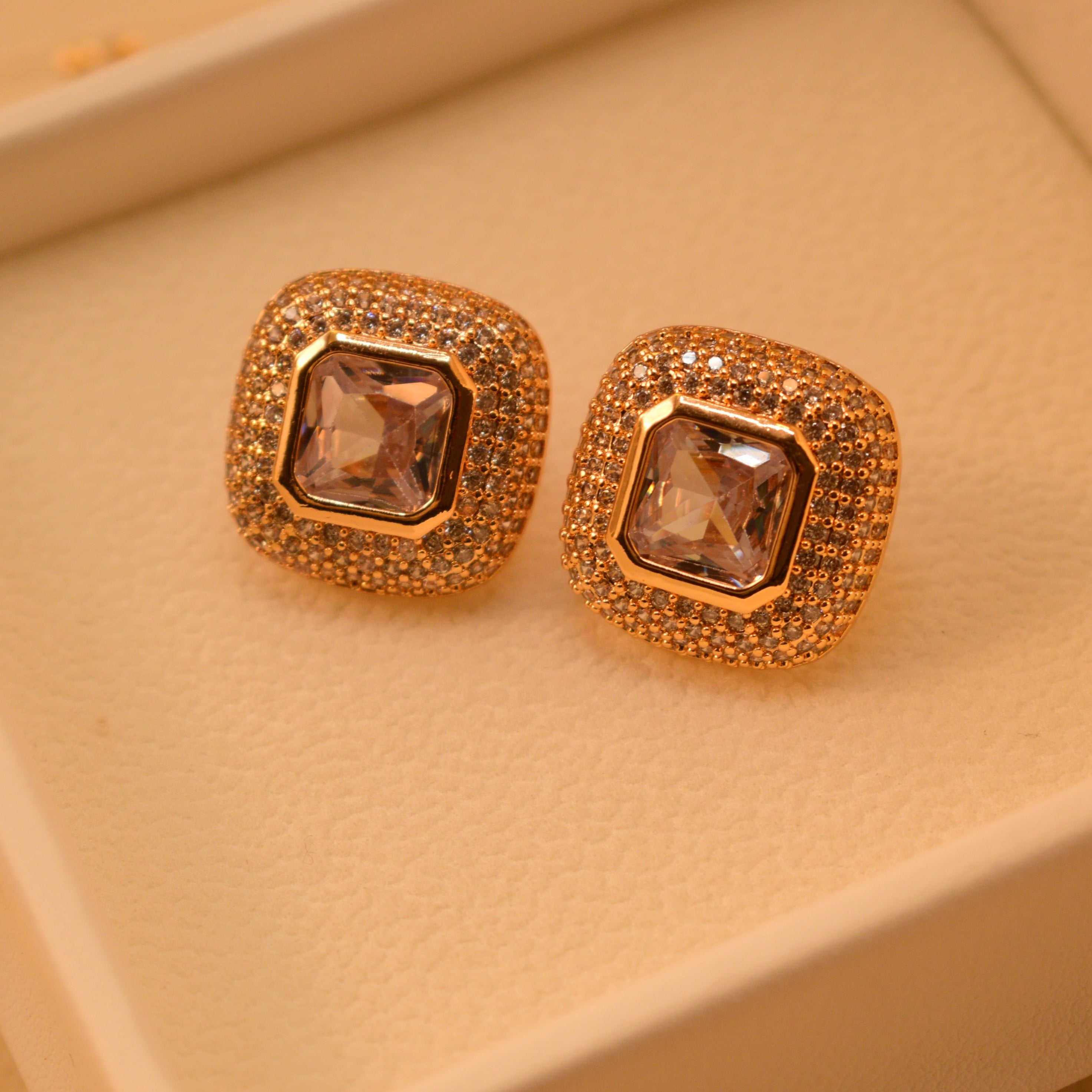 Stylish Coated Zircon Jarao Earrings For Girls/Women