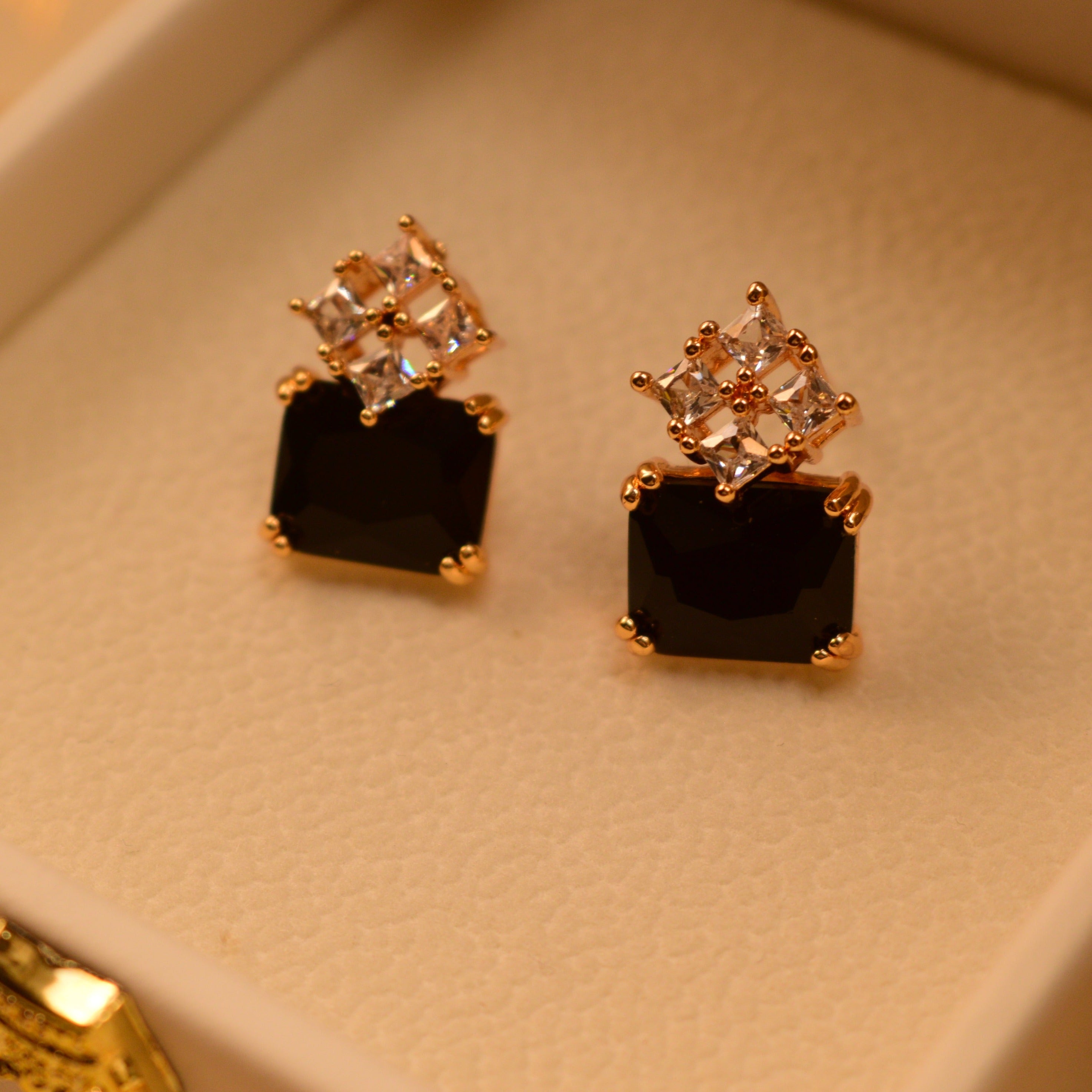 Radiant Crystal Gold Plated Earrings For Girls/Women