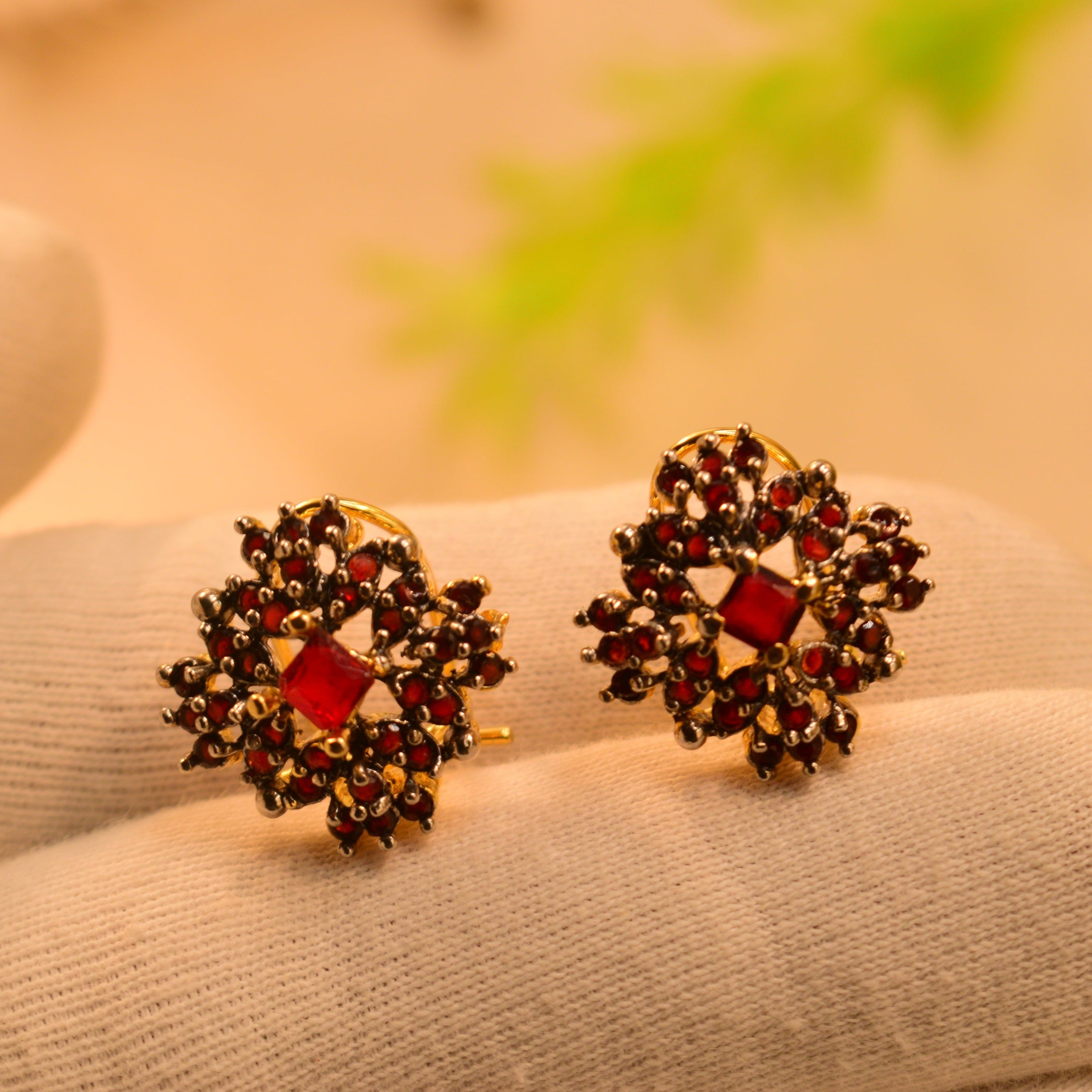 Glamorous Unique Design Real Stones Earrings For Girls/women