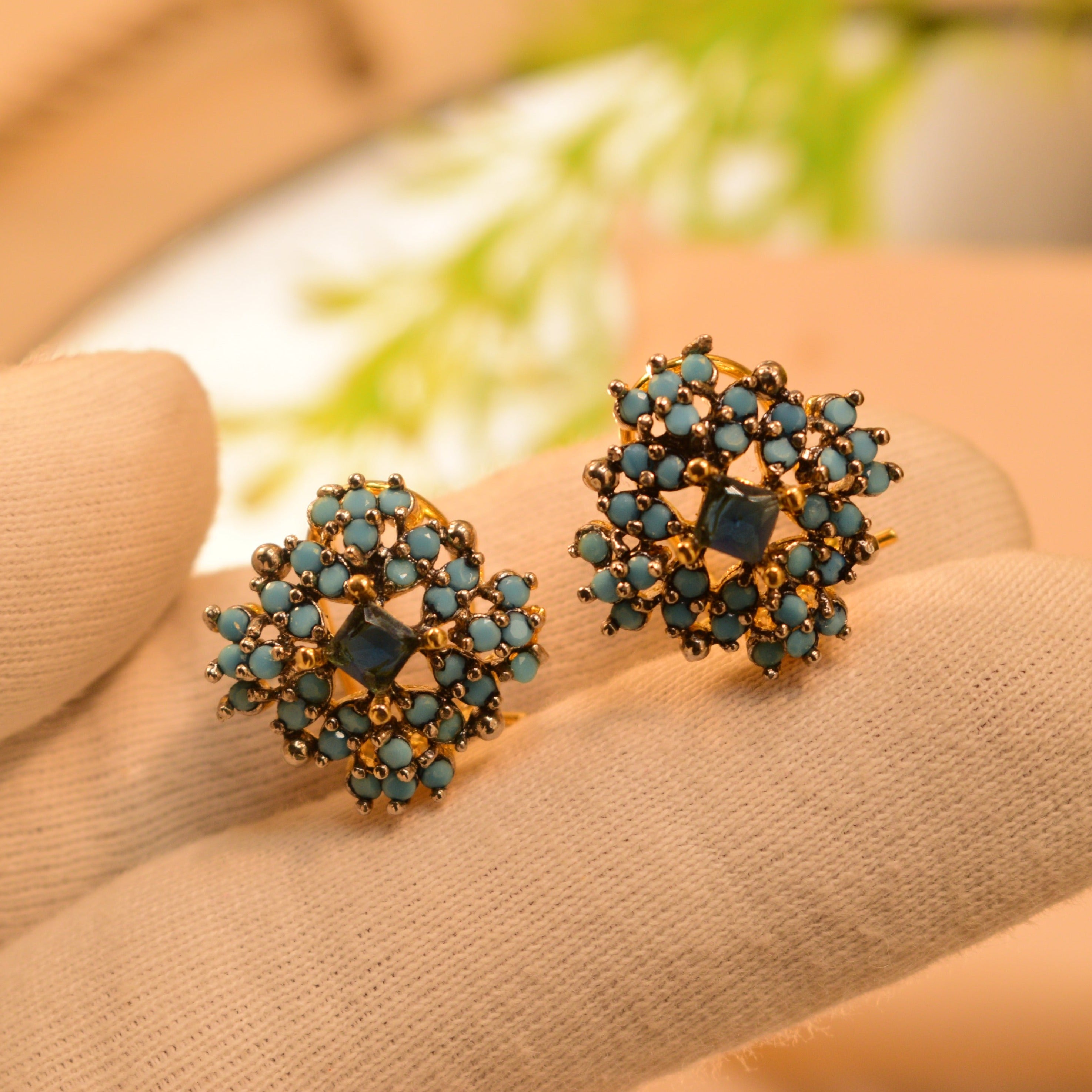 Glamorous Unique Design Real Stones Earrings For Girls/women