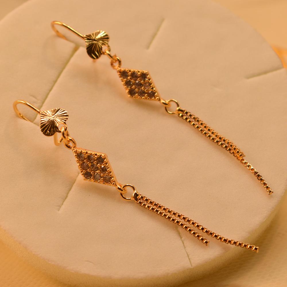 Glamorous Design Gold Plated Hoop Earrings For Girls/women