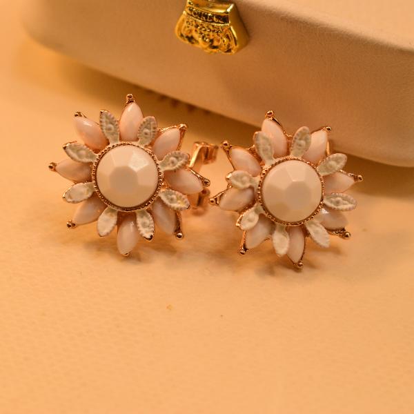 Beautiful Flower Design Real Stones Earrings For Girls/women