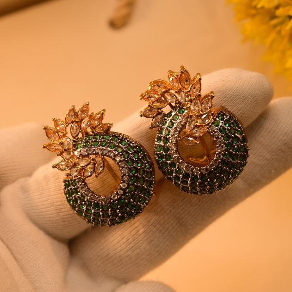 Elegant Pineapple Design Crystal Stones Earrings for Girls/Women