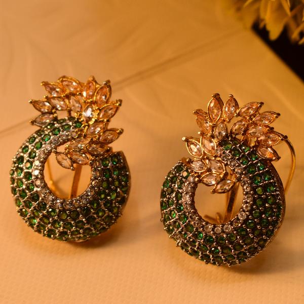 Elegant Pineapple Design Crystal Stones Earrings for Girls/Women