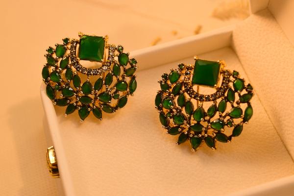 Glamorous Fancy Design Real Stones Earrings for Girls/Women