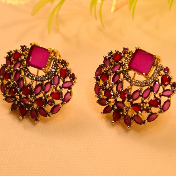 Glamorous Fancy Design Real Stones Earrings for Girls/Women