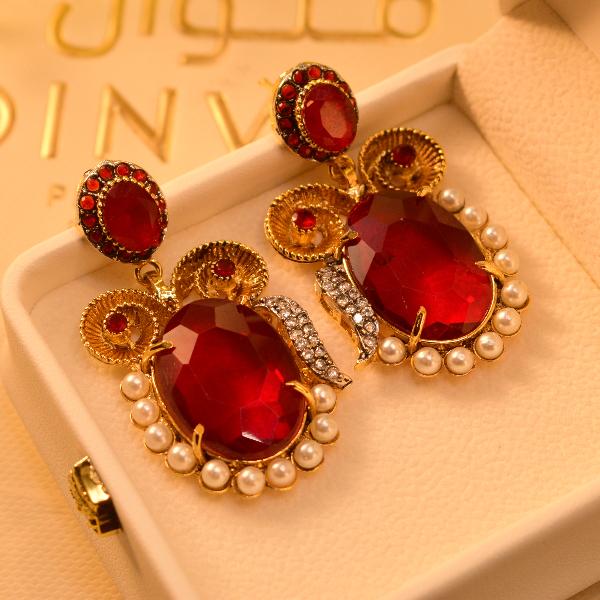 Gorgeous Design Real Stone Jarao Earrings for Girls/Women