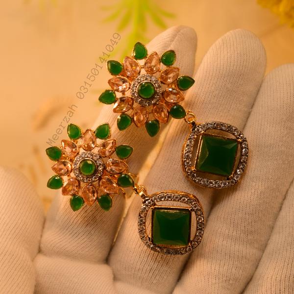 Glamorous Luminous Design Real Stones Earrings for Girls/Women
