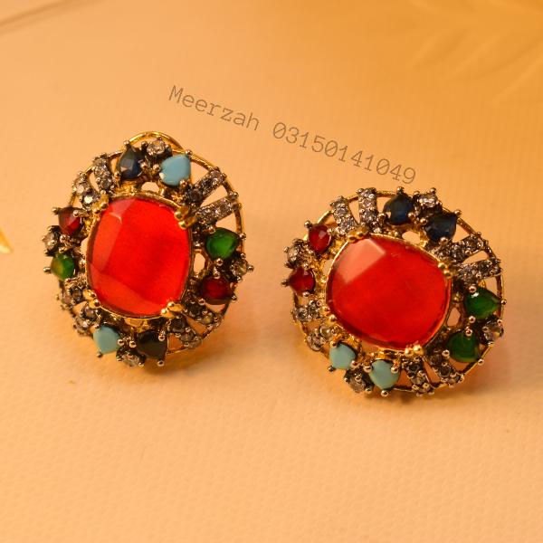 Glamorous Stylish Design Real Stones Earrings for Girls/Women