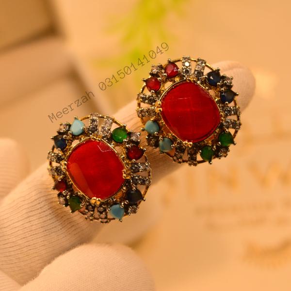 Glamorous Stylish Design Real Stones Earrings for Girls/Women