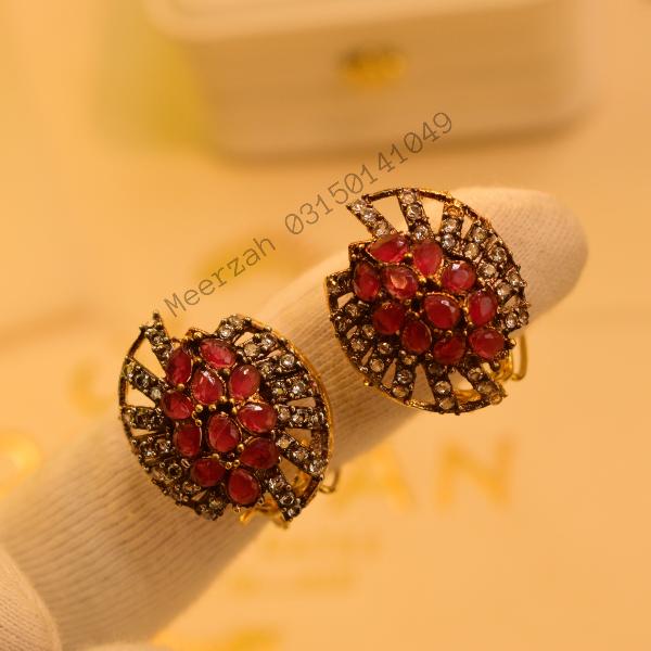 Elegant Fancy Design Real Stones Earrings for Girls/Women