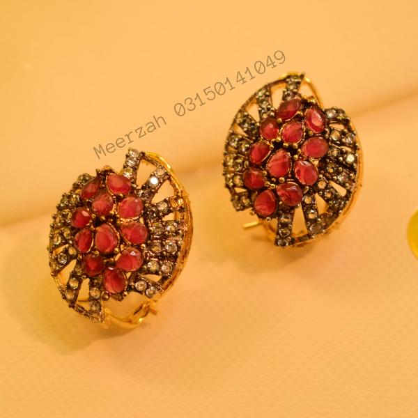 Elegant Fancy Design Real Stones Earrings for Girls/Women