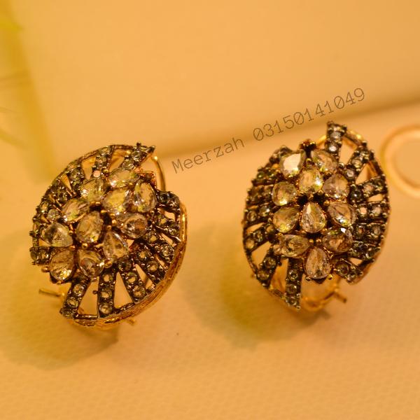 Elegant Fancy Design Real Stones Earrings for Girls/Women