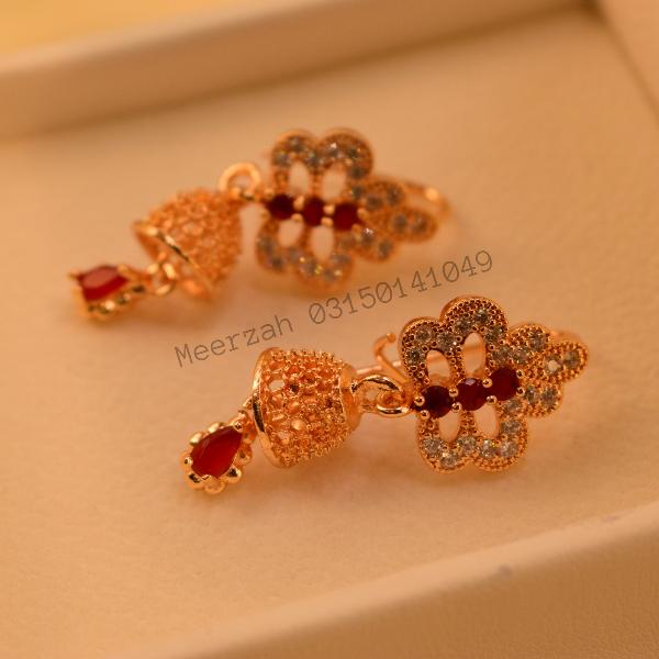 Elegant Crystal Stones Gold Plated Earrings for Girls/Women