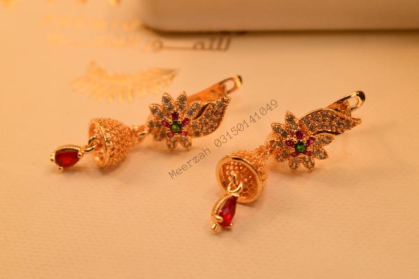 Luminous Multi Crystal Stones Gold Plated Earrings for Girls/Women