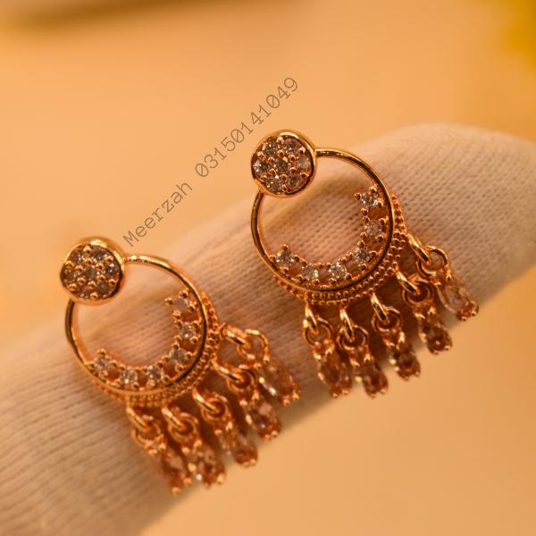 Glamorous Crystal Stones Gold Plated Earrings for Girls/Women