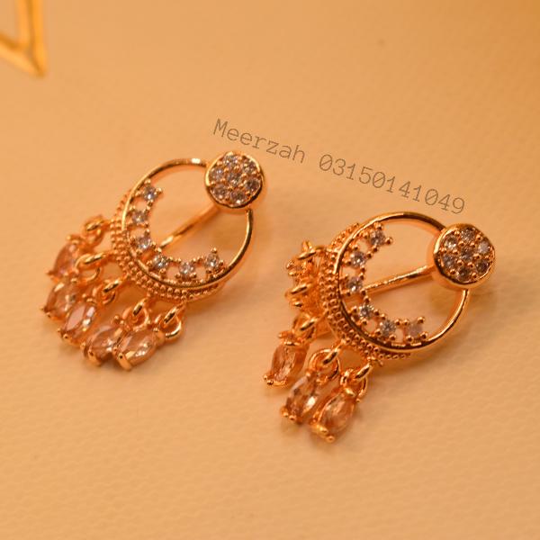 Glamorous Crystal Stones Gold Plated Earrings for Girls/Women