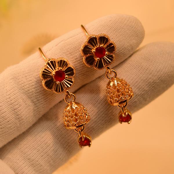 Glamorous Design Crystal Stones Gold Plated Earrings for Girls/Women