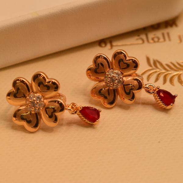 Unique Heart Design Gold Plated Earrings for Girls/Women