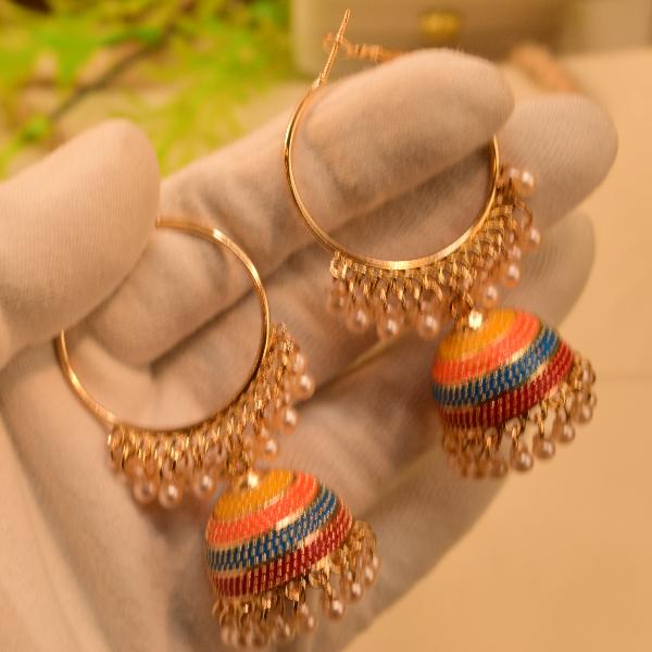 Gorgeous Beautiful Design Gold Plated Hoop Earrings for Girls/Women