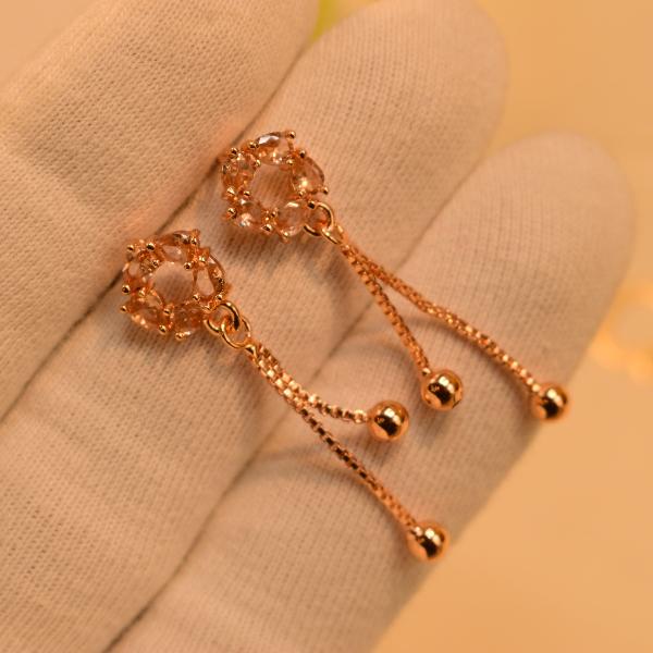 Luxury Gorgeous Design Real Stones Gold Plated Earrings for Girls/Women