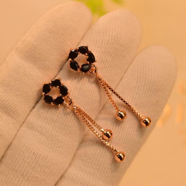 Luxury Gorgeous Design Real Stones Gold Plated Earrings for Girls/Women