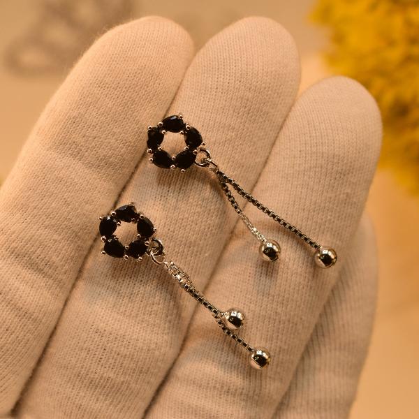 Unique Beautiful Design Real Stones Silver Earrings for Girls/Women