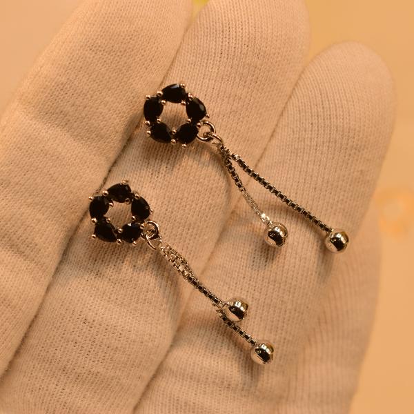 Unique Beautiful Design Real Stones Silver Earrings for Girls/Women