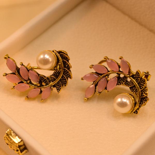 Gorgeous Unique Design Gold Plated Crystal Stones Earrings for Girls/Women