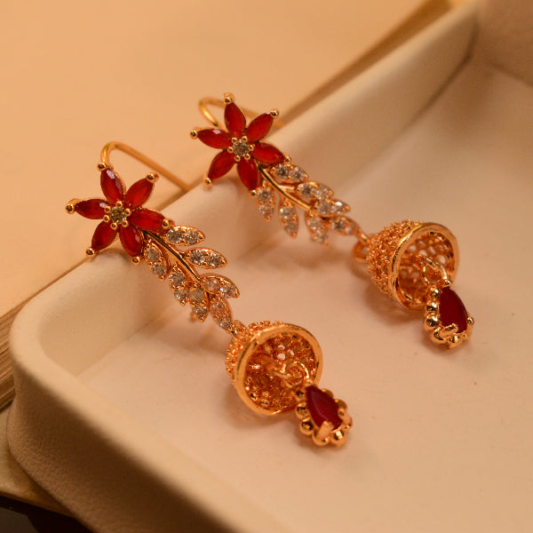 Luminous Design Gold Plated Crystal Stones Earrings for Girls/Women