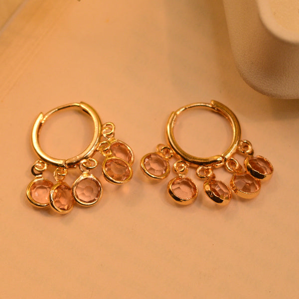 Glamorous Unique Design Gold Plated Crystal Stones Earrings for Girls/Women