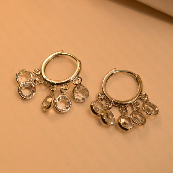 Luxury Design Silver Plated Crystal Stones Earrings for Girls/Women