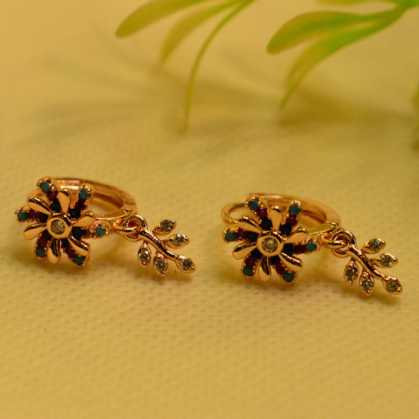 Stylish Design Gold Plated Real Stones Earrings for Girls/Women